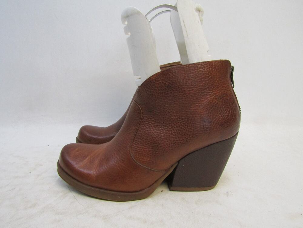 Korks Womens Size 6 M Brown Leather Zip Fashion Ankle Boot Booties